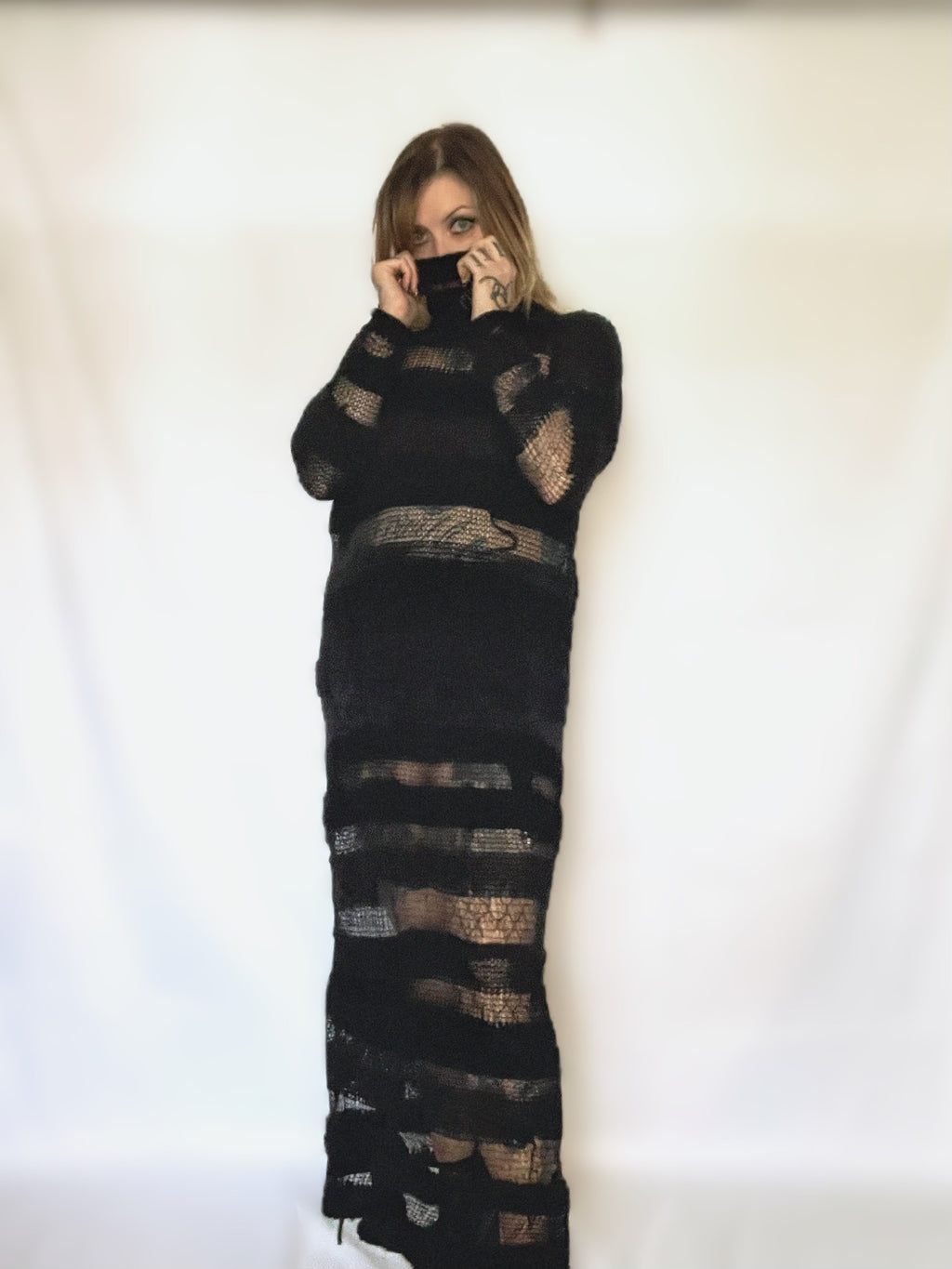 PREORDER WASTELAND 2.0 MAXI TURTLENECK SWEATER DRESS