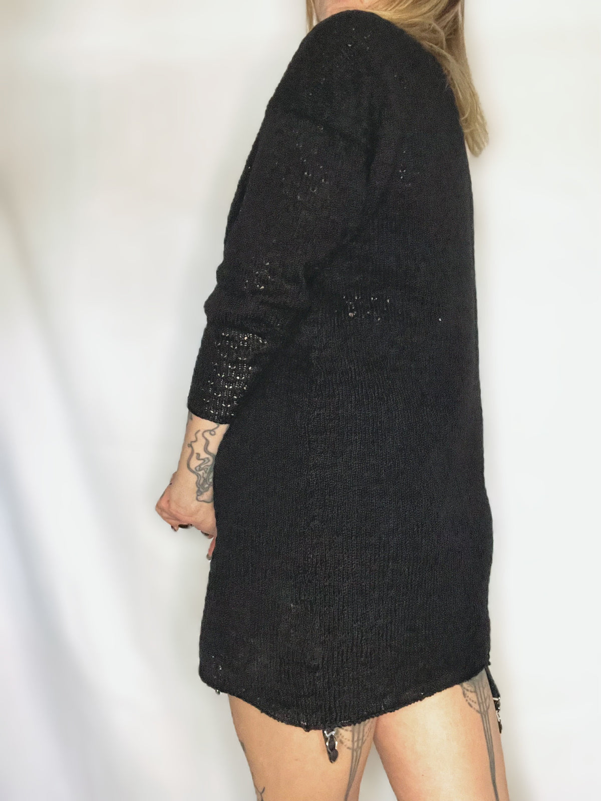 OOAK LACE BOATNECK SWEATER DRESS