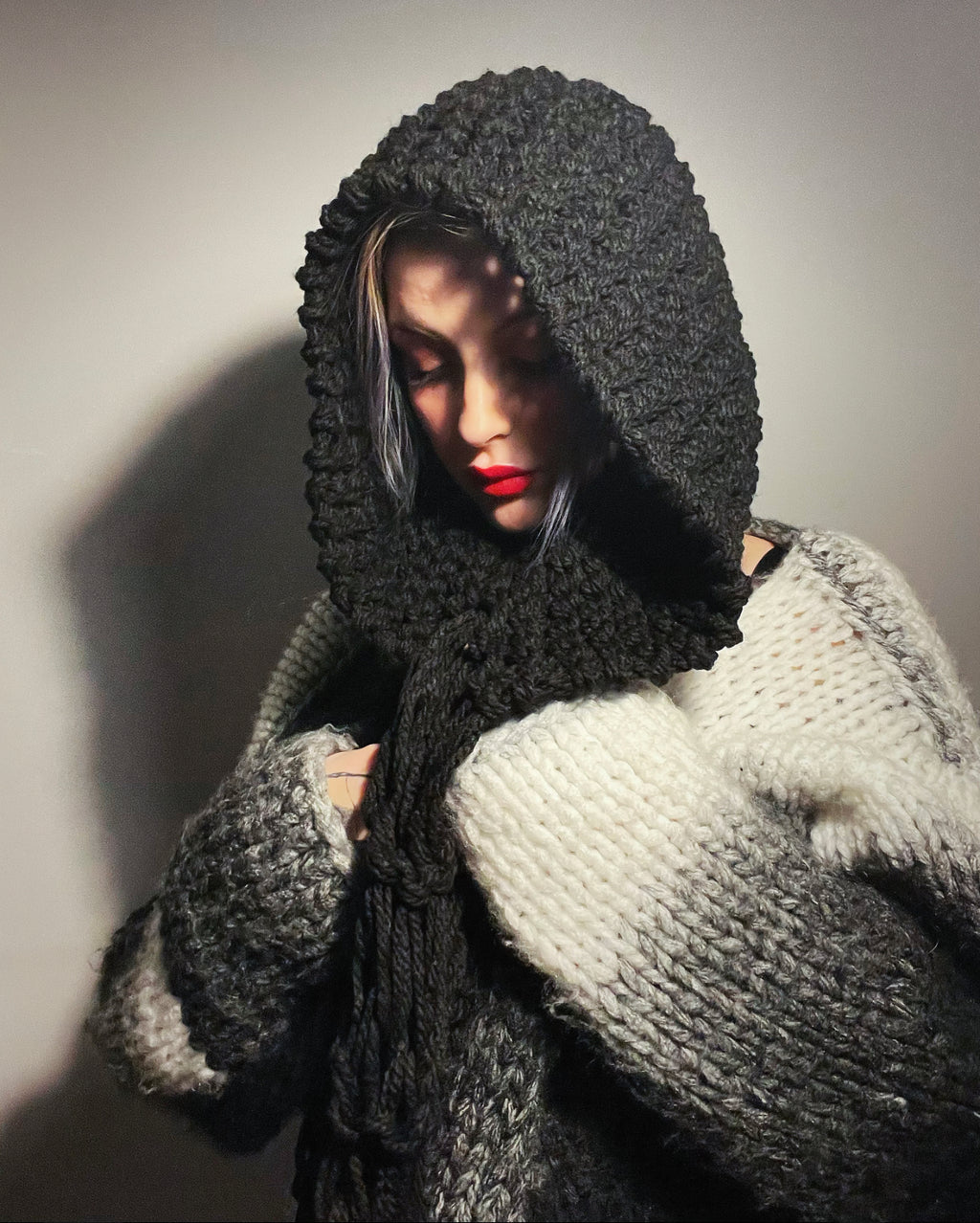 COCOON HOODED SCARF PATTERN