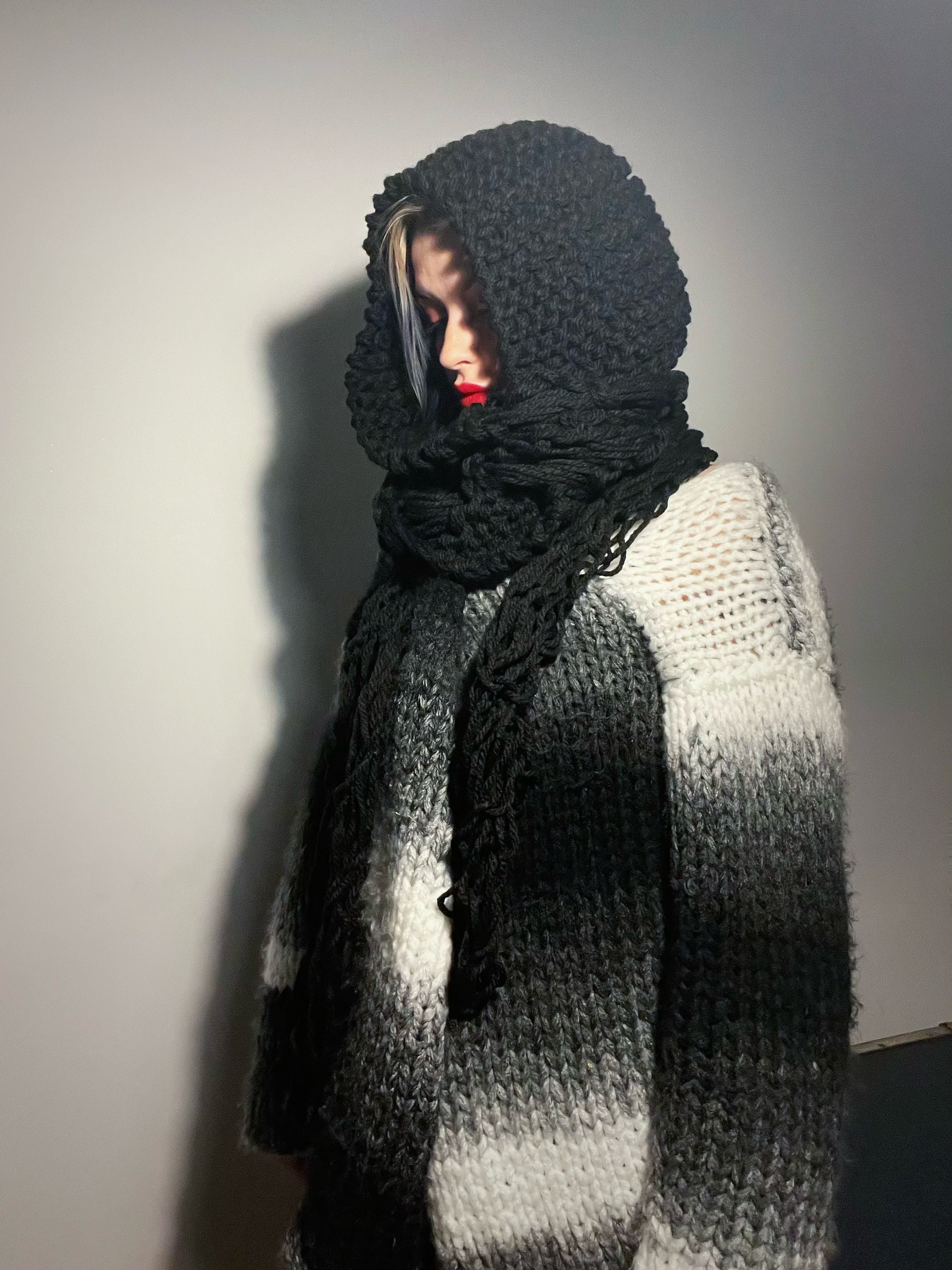 COCOON HOODED SCARF PATTERN