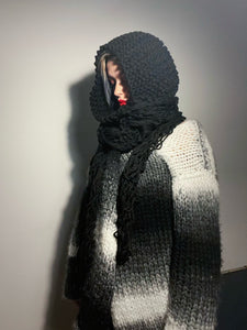 Cocoon hooded scarf