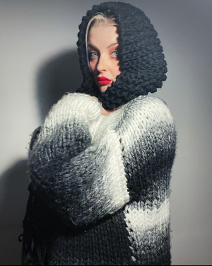Cocoon hooded scarf